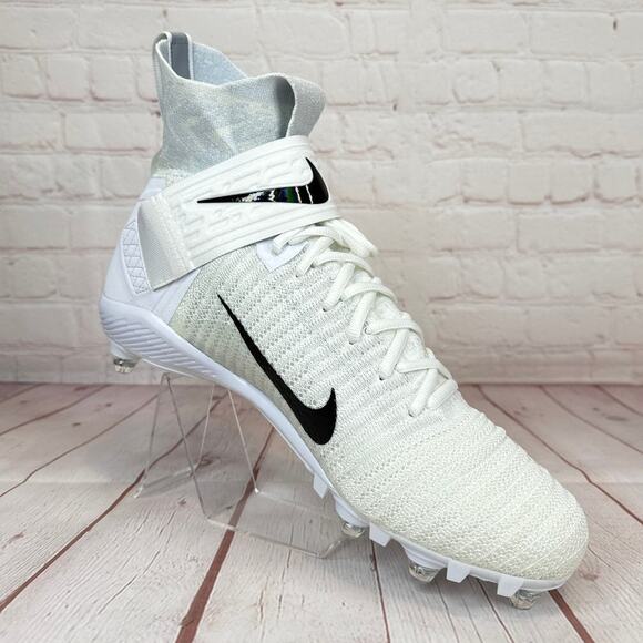 Nike Alpha Menace Elite 2 Flyknit White Football Cleats Mens Size 11 CI1530-100 - Picture 2 of 11